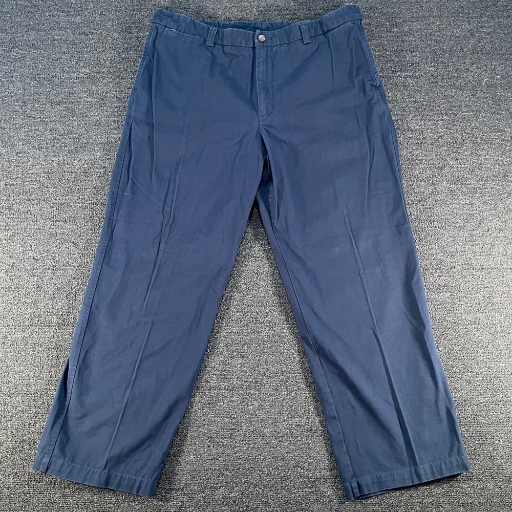 Duluth Trading Co Chino Pants Mens 38x30 Navy Blue Good Cotton Straight Workwear